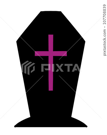 Halloween grave silhouette illustration material 107708839
