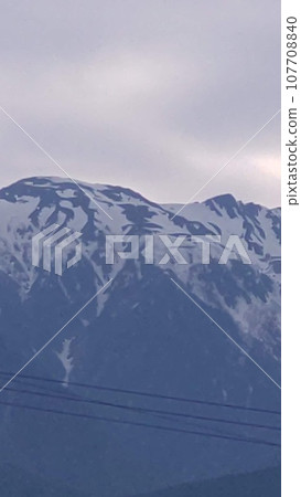 Snow shape of Mt. Komagatake Snow shape of Mt. Komagatake 107708840