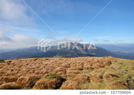 Mount Hoverla hanging peak of the Ukrainian Carpathians against the background of the sky Mount Hoverla hanging peak of the Ukrainian Carpathians against the background of the sky 107709004