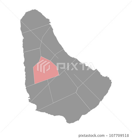 Saint Thomas map, administrative division of Barbados. Saint Thomas map, administrative division of Barbados. 107709518
