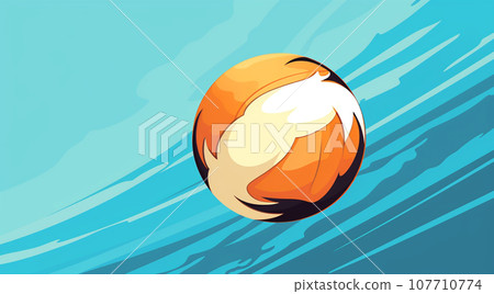 Vibrant volleyball illustration Generative ai 107710774