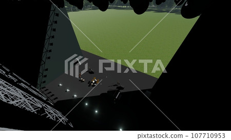 Outdoor live venue event illustration CG 107710953