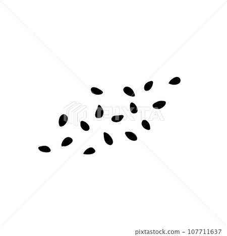 Apple Seed Icon, Apples Seeds Group Isolated on White Apple Seed Icon, Apples Seeds Group Isolated on White 107711637