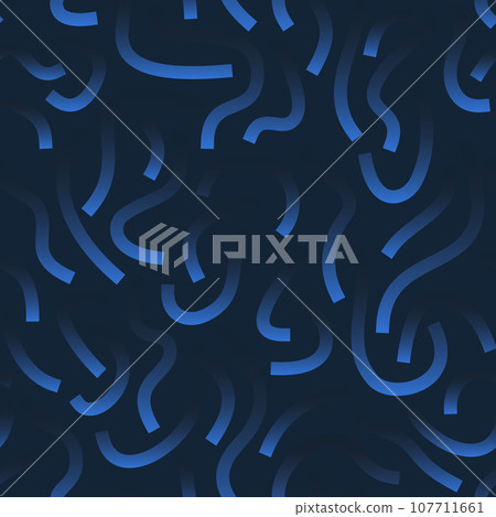 Black and white gradient curved lines isolated on white background. Transparent Bold Squiggles. 107711661