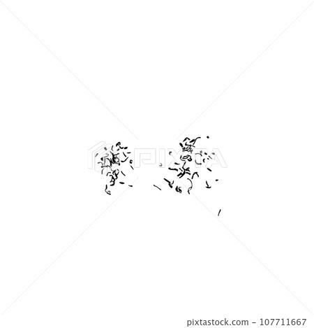 Black Tea Leaves Icon, Dry Black Tea Pile Silhouette, Dry Organic Indian Drink Shape, Black Tea Leaves Outline 107711667