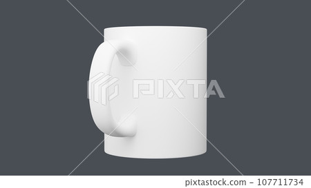 11oz white mugs on isolated background. 11oz white mugs on isolated background. 107711734