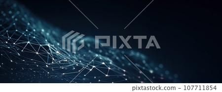 Abstract geometric background. Plexus mesh backdrop. 107711854