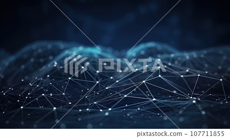 Abstract geometric background. Plexus mesh backdrop. 107711855