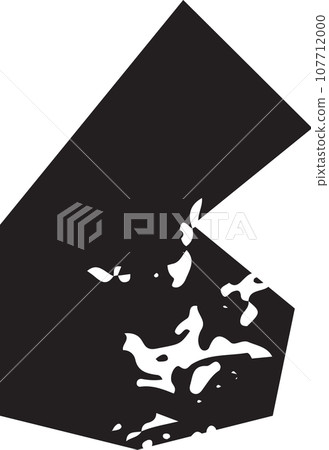 Display alphabet grunge corner paper cut font number 6 six Display alphabet grunge corner paper cut font number 6 six 107712000