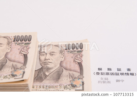 [Certificate of cancellation and bundle of bills] 107713315