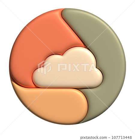 Cloud 3d icon element Cloud 3d icon element 107713448