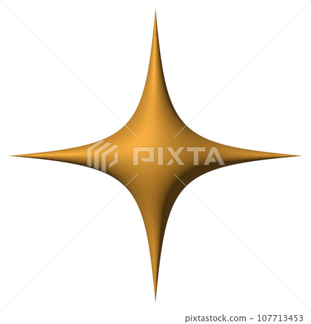 Golden sparkle 3d symbol Golden sparkle 3d symbol 107713453