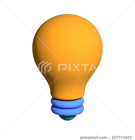 3d illustration light bulb 3d illustration light bulb 107713455