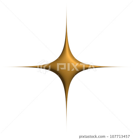 Golden sparkle 3d symbol Golden sparkle 3d symbol 107713457