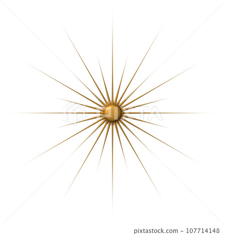 Golden sparkle 3d symbol 107714148