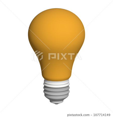 3d illustration light bulb 107714149