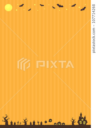 萬聖節背景材料，橘色條紋圖案背景 107714268