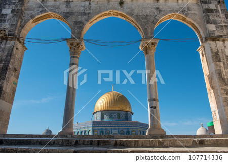 The Dome of the Rock, Temple Mount, al-Aqsa mosque, Jerusalem, Israel The Dome of the Rock, Temple Mount, al-Aqsa mosque, Jerusalem, Israel 107714336