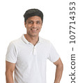 Smart Indian man in white Smart Indian man in white 107714353