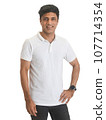 Smart Indian man in white Smart Indian man in white 107714354