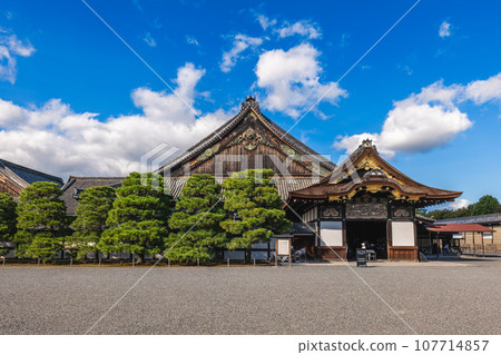Main hall of Ninomaru Palace at Nijo Castle located in Kyoto, Japan 107714857