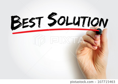 Best Solution text quote, concept background 107715463