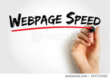 Webpage Speed text quote, concept background Webpage Speed text quote, concept background 107715482