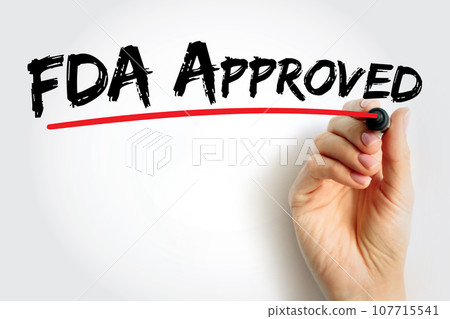 Fda Approved text quote, concept background 107715541