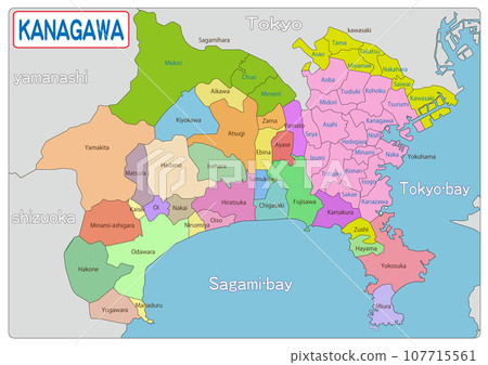 map, map of japan, kanagawa prefecture 107715561