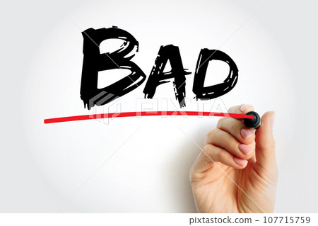 Bad text, quote concept background 107715759