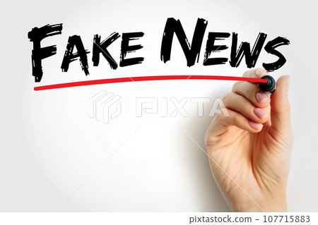 Fake News text quote, concept background 107715883