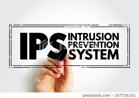 IPS - Intrusion Prevention System is a network security tool that continuously monitors a network for malicious activity, acronym, stamp text concept background IPS - Intrusion Prevention System is a network security tool that continuously monitors a network for malicious activity, acronym, stamp text concept background 107716181