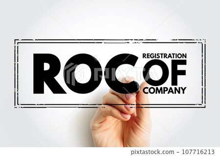 ROC - Registration Of Company acronym text stamp, business concept background ROC - Registration Of Company acronym text stamp, business concept background 107716213
