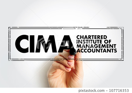 CIMA Chartered Institute of Management Accountants - training and qualification in management accountancy and related subjects, stamp acronym text concept background CIMA Chartered Institute of Management Accountants - training and qualification in management accountancy and related subjects, stamp acronym text concept background 107716353