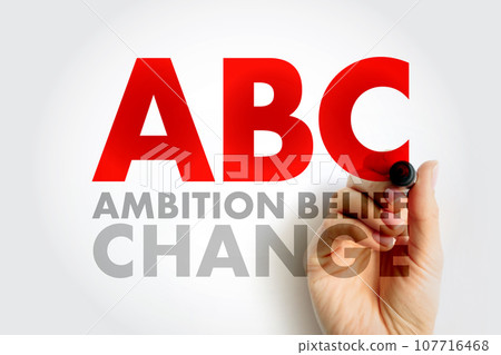 ABC - Ambition Belief Change acronym, business concept background 107716468
