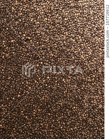 Coffee beans, full frame, top view. Texture with coffee beans. Coffee beans, full frame, top view. Texture with coffee beans. 107716612