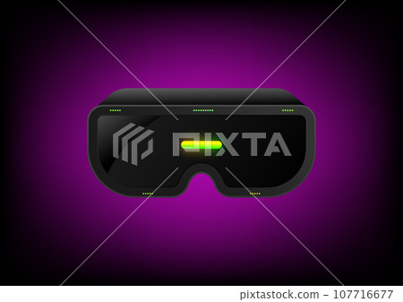 Vitual vr glasses reality game interactive technology innovation abstract background vector illustration 107716677