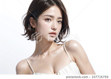 留著短鮑勃的女人的肖像(AI 生成的圖像) 留著短鮑勃的女人的肖像(AI 生成的圖像) 107716789