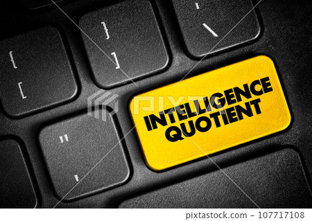 IQ - Intelligence Quotient is a test that is used to determine people's cognitive abilities, acronym text concept button on keyboard IQ - Intelligence Quotient is a test that is used to determine people's cognitive abilities, acronym text concept button on keyboard 107717108