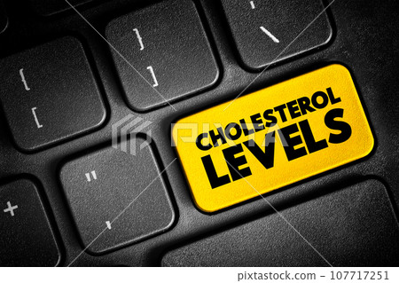 Cholesterol Levels text, medical concept button on keyboard for presentations and reports Cholesterol Levels text, medical concept button on keyboard for presentations and reports 107717251