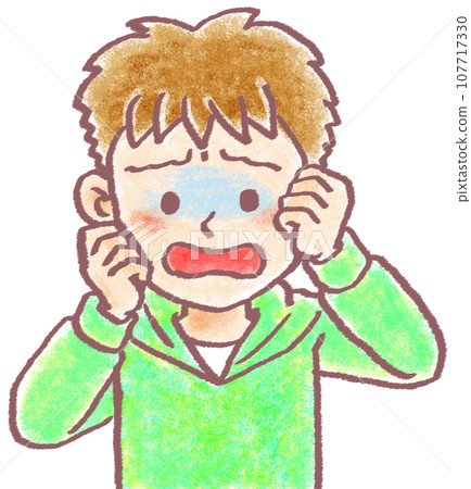 蠟筆畫風格 person_小學生_boy_pale 蠟筆畫風格 person_小學生_boy_pale 107717330