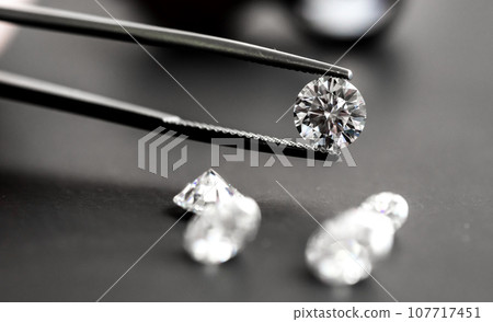 Diamond in jewelry tweezers Diamond in jewelry tweezers 107717451