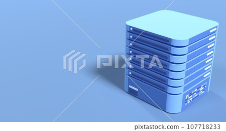 3D server icon. Computer server 3d render icon. Cloud computing. 3d render illustration 3D server icon. Computer server 3d render icon. Cloud computing. 3d render illustration 107718233