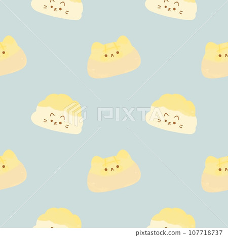 Bread Bakery melon pang Cat pattern Cute Dessert Cafe for baby shower ,nursery ,wallpaper ,book cover,  fabric or other printable cover 107718737