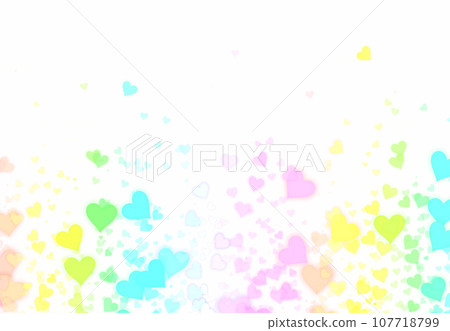 彩色愛心的背景 彩色愛心的背景 107718799
