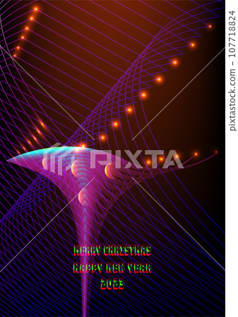 Merry Christmas and Happy new year celebration technology science glow futuristic abstract background vector illustration 107718824