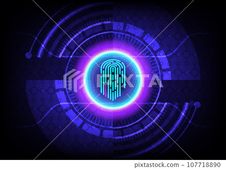 Tech circle scan finger identity control electronic technology futuristic security graphic design vector illustration Tech circle scan finger identity control electronic technology futuristic security graphic design vector illustration 107718890