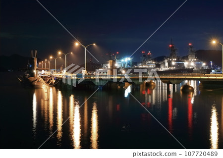[Hiroshima Prefecture] Night view of Array Karasukojima (Kure Park) 107720489