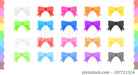 20 條彩色絲帶套裝 - 禮品、促銷和支援商品的推薦顏色圖像 107721324