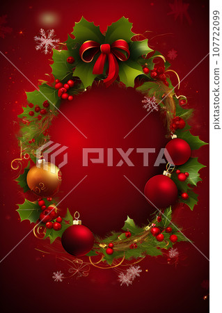 festive Christmas flyer with a royal red solid background festive Christmas flyer with a royal red solid background 107722099
